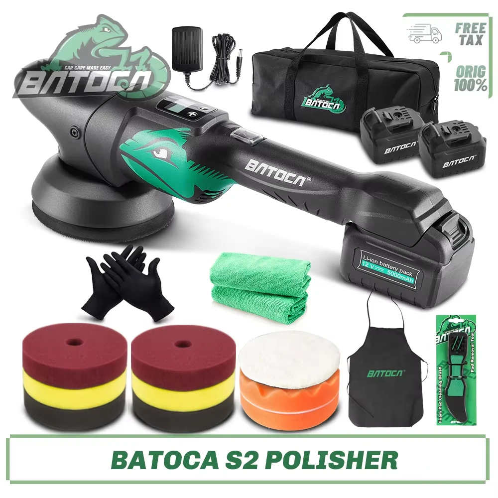 BATOCA S2 Cordless DA Polisher (125mm, 8mm Throw, 4.0Ah)