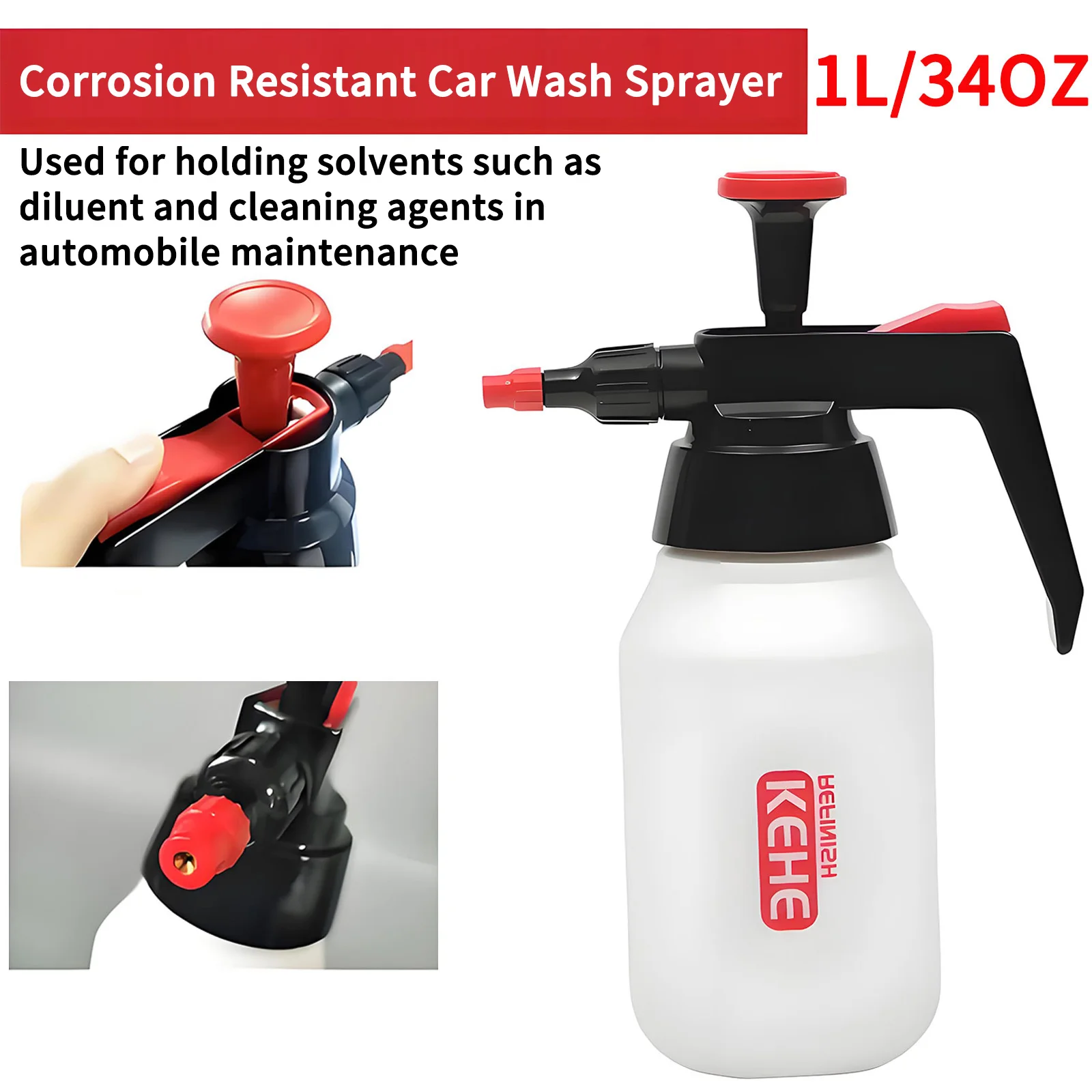 Corrosion-Resistant 1L Handheld Sprayer (Solvent Safe)