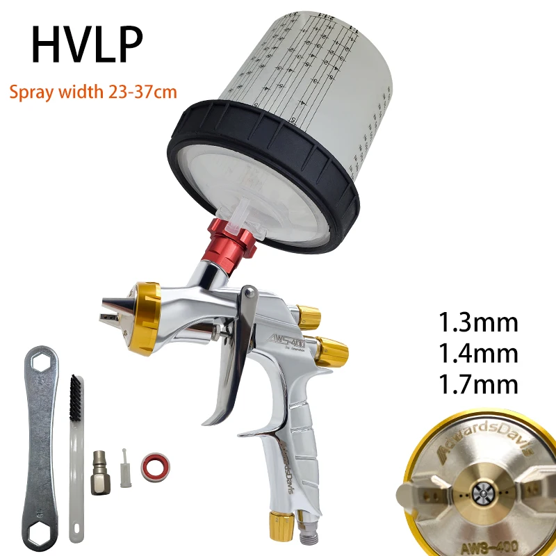 HVLP Spray Gun (1.3mm Nozzle, Water-Based Paint)